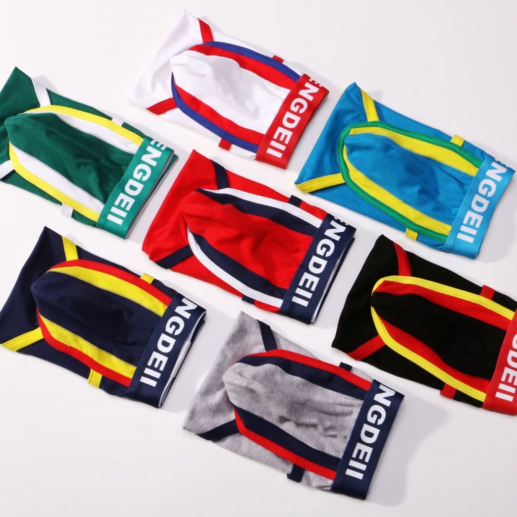 Quần Lót Boxer Cotton Lưng Thấp Thoáng Khí Hợp Thời Trang Cho Nam