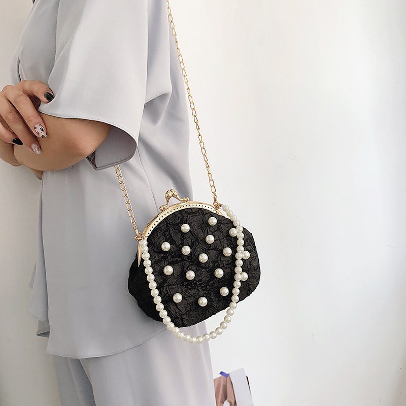Túi Đeo Chéo Chuỗi Hạt Ngọc Trai Thời Trang Dự Tiệc Cho Nữ