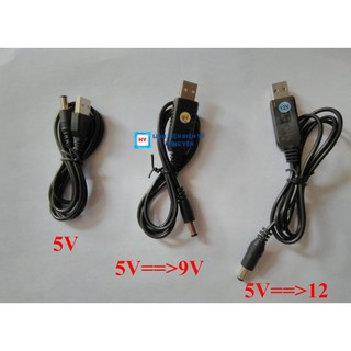 Cáp USB tăng áp (5V==>9V, 5V==>12V)(dây USB tăng áp)