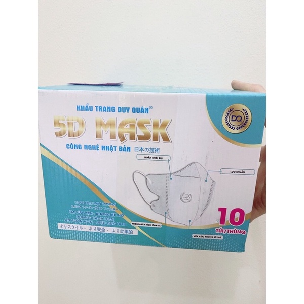 [Xả giá sốc] Thùng 100 chiếc khẩu trang 5d mask Duy Quân