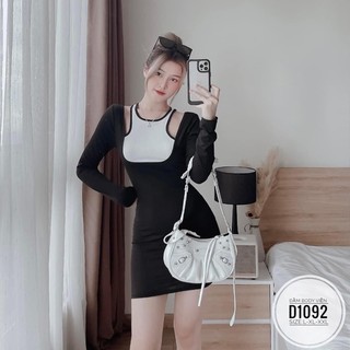 Đầm body viền phối D1092