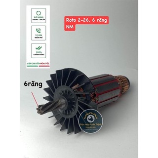 Roto 6 răng máy khoan bê tông 2-26, rô máy khoan bê tông 6 răng 800W
