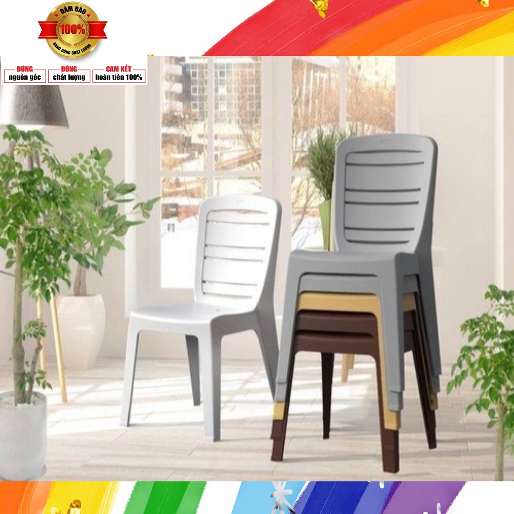 GHẾ NHỰA DUY TÂN DỰA LỚN SỌC NGANG - THƯƠNG HIỆU DUY TÂN ,ghế nhựa duy tân dựa ngồi bàn cao