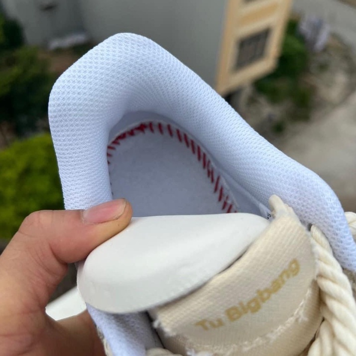 Giày thể thao AF1 dây thừng họa tiết Paisley màu kem thổ cẩm dây thừng nam nữ đi siêu êm