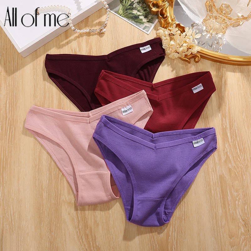 Quần lót cotton ALL OF ME màu sắc đơn giản quyến rũ thời trang cho nữ size M-4XL