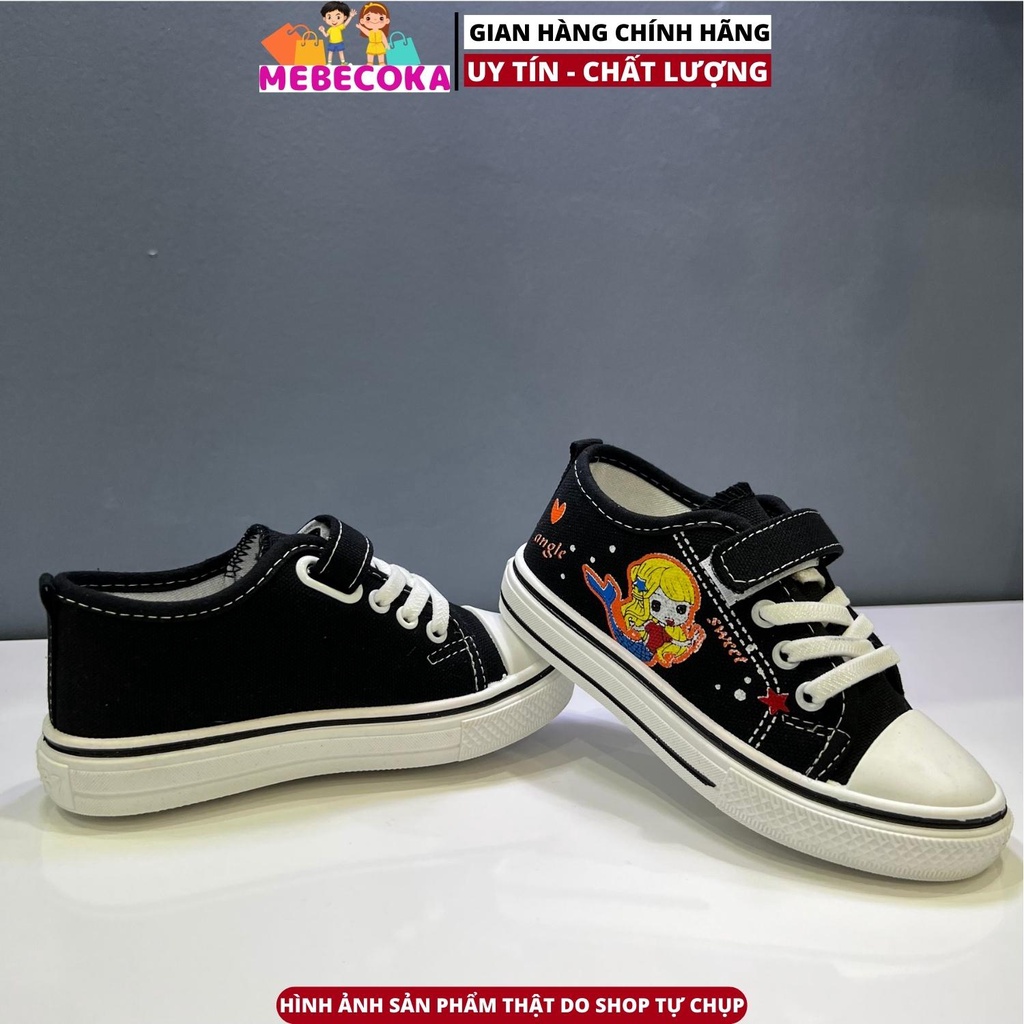 Giày thể thao quai khóa dán phong cách Hàn Quốc xinh xắn cho bé gái loại đẹp MBCK