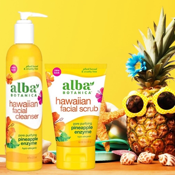 Sữa rửa mặt ALBA BOTANICA chính hãng chiết xuất enzyme dứa, làm sạch sâu nhẹ nhàng Cleanser dưỡng da trắng sáng