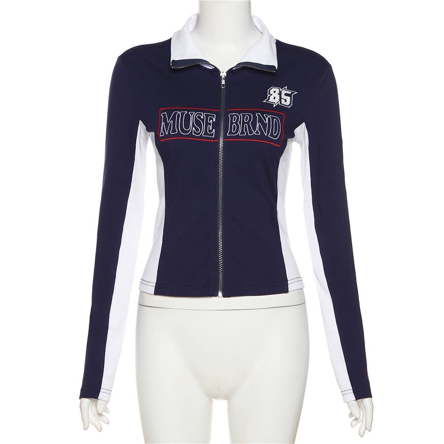 Áo khoác WEIRD PUSS khóa kéo in chữ thời trang hip hop đường phố thời trang cá tính