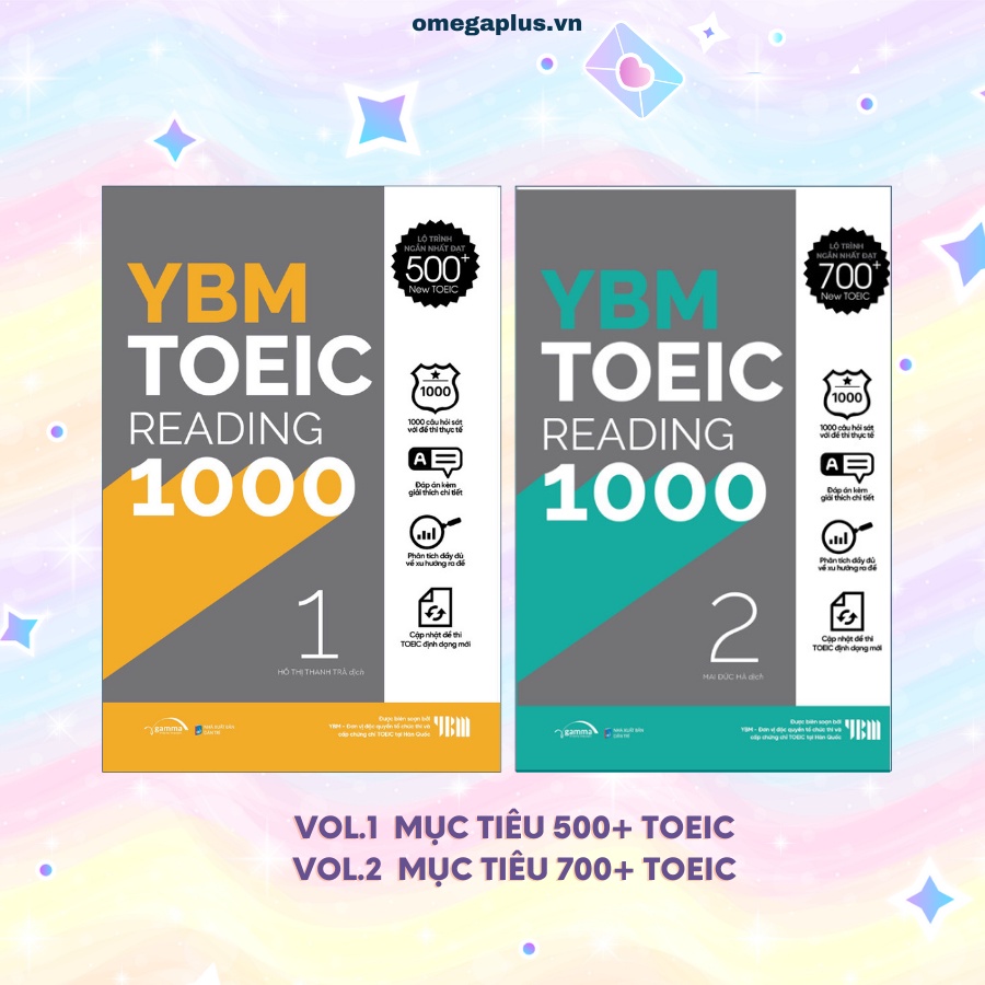 Sách - Lẻ/Combo YBM Toeic Reading 1000 Vol 1 + Vol 2