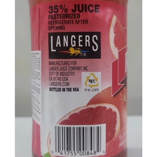 [Chai 449ml] NƯỚC ÉP BƯỞI RUBY ĐỎ [USA] LANGERS Pomelo Ruby Red Juice