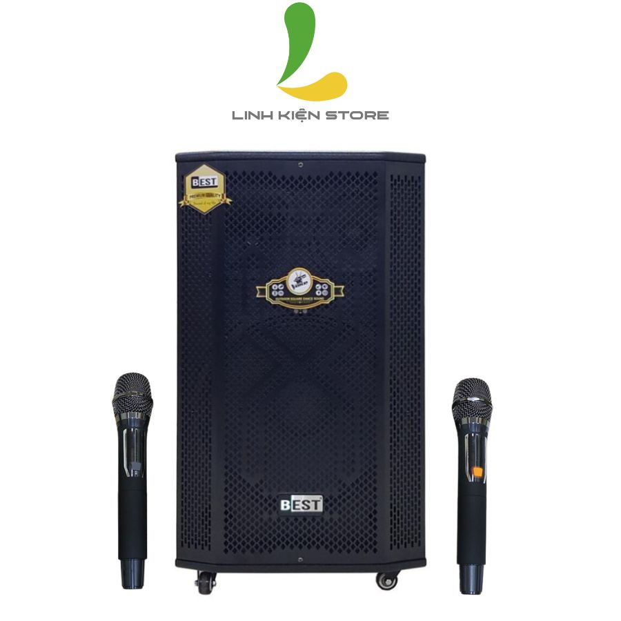 Loa kéo BEST 6850 - Loa bluetooth thùng gỗ hát karaoke chuyên nghiệp công suất 300W