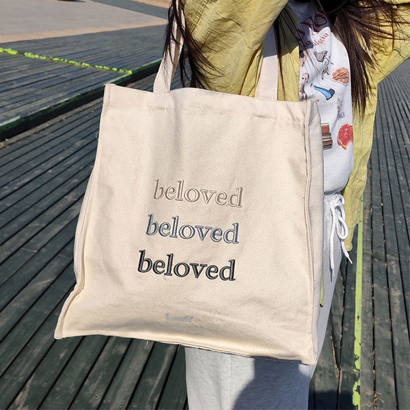 Mischa Túi Xách Đeo Vai Vải canvas Màu Trơn Sức Chứa Lớn Thời Trang Cho Học Sinh