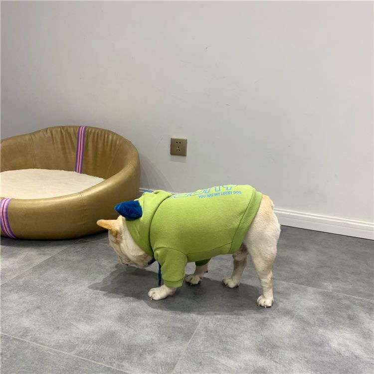 Áo Hoodie Vải Nỉ In Hình Gấu Teddy / Chó Bull Pháp Thời Trang Thu Đông Dành Cho Cún Cưng