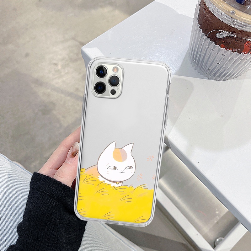 Ốp BVC iphone mèo mặt tròn trên nền cỏ vàng vuông chống sốc 6/6plus/6s/6splus/7/7plus/8/8plus/x/xr/xs/11/12/13/pro/mtrên