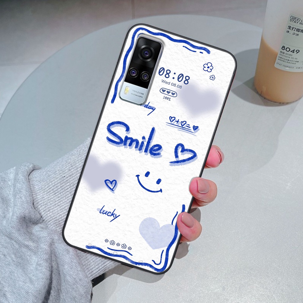 Ốp Vivo Y51 2020 in hình gấu vịt caro nhiều màu sắc ngộ nghĩnh dễ thương