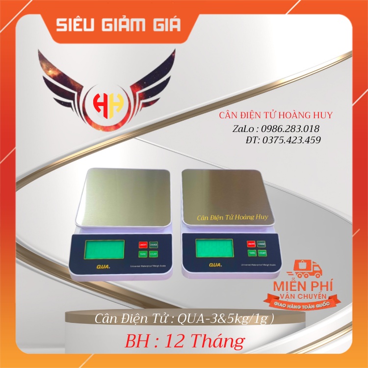 CÂN ĐIỆN TỬ MINI,CÂN NHÀ BẾP QUA-3KG&5KG/1G CÂN HOÀNG HUY