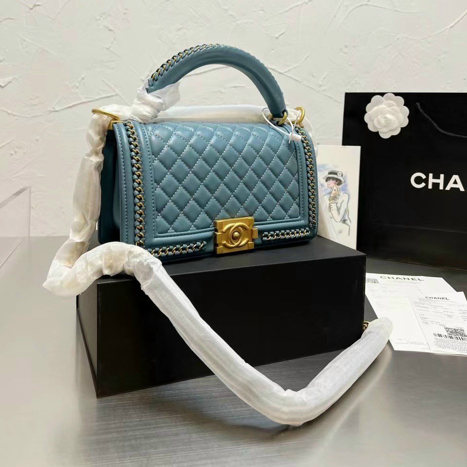 Túi Xách Nữ Hàng Hiệu Cao Cấp SKL490094, Túi Xách Đeo Chéo Khóa Nam Châm Size 25