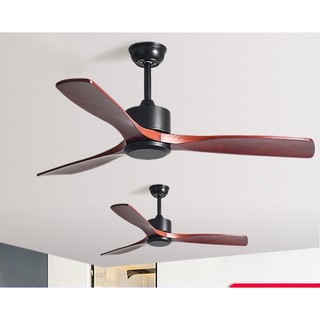   Ảnh thật-BH 10 năm Quạt trần đèn 3 cánh gỗ sải cánh 132cm,động cơ DC lõi đồng decor phòng khách-ngủ-bếp siêu mát 