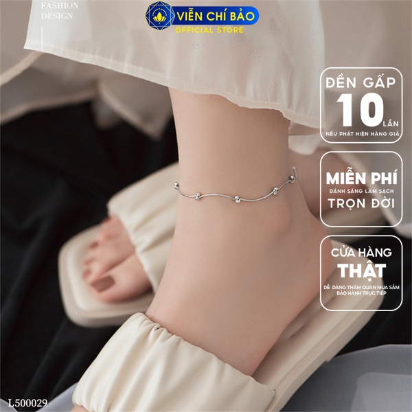 Lắc chân bi tròn lồng chất liệu bạc Thái 925 thời trang phụ kiện trang sức Viễn Chí Bảo L500029