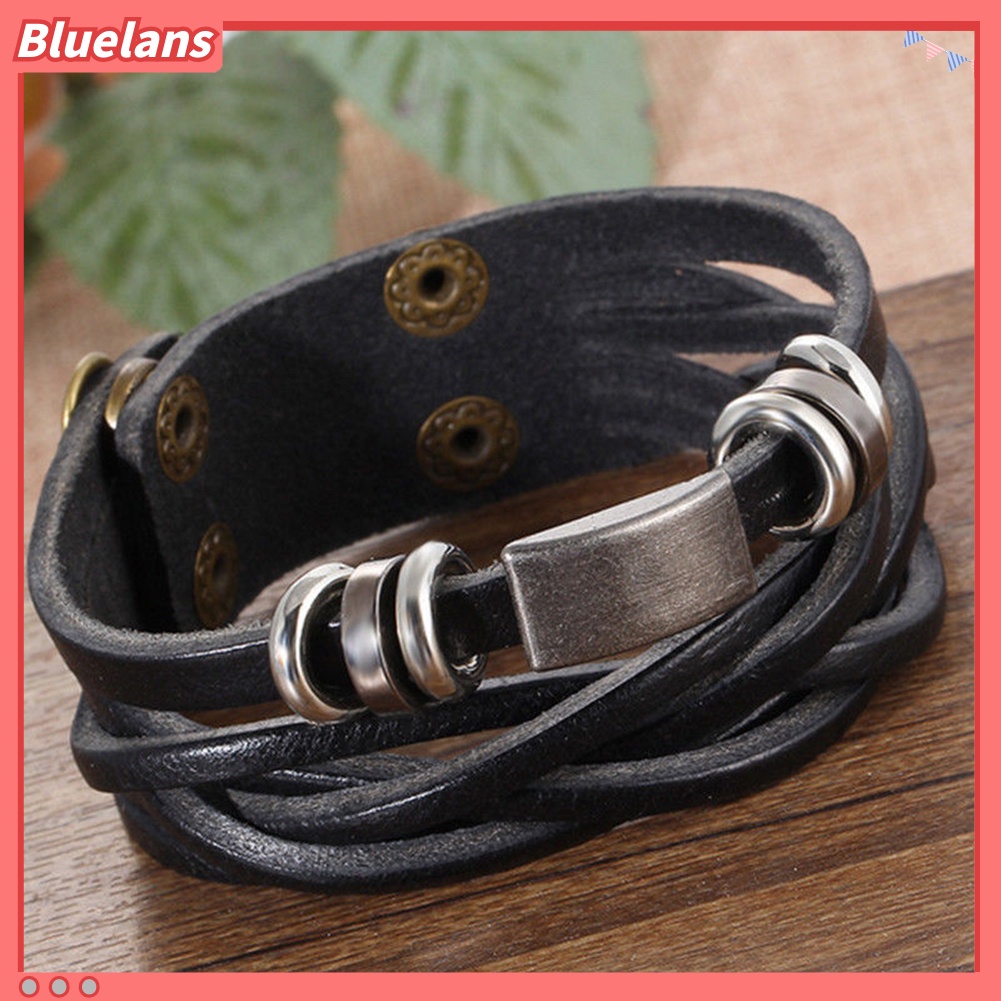 Vòng Đeo Tay Giả Da Kiểu Dáng Vintage Thời Trang Cho Nam / Nữ