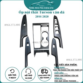 Tucson,Bộ ốp nội thất theo xe Tucson 2016 - 2020, Mẫu VÂN ĐÁ