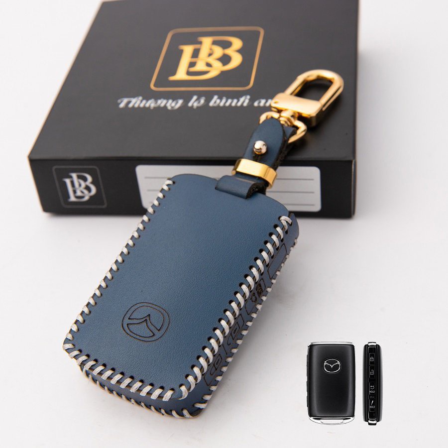 Bao Da Chìa Khóa Mazda Cx5-2023, Mazda 3.2020 -2022, Mazda Cx3, Da Bò Nhập Khẩu ITALIA, Khắc Tên + Số ĐT Chủ Xe