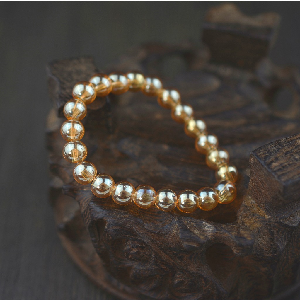 Vòng tay chuỗi hạt đá pha lê SÁNG BÓNG 8 ly