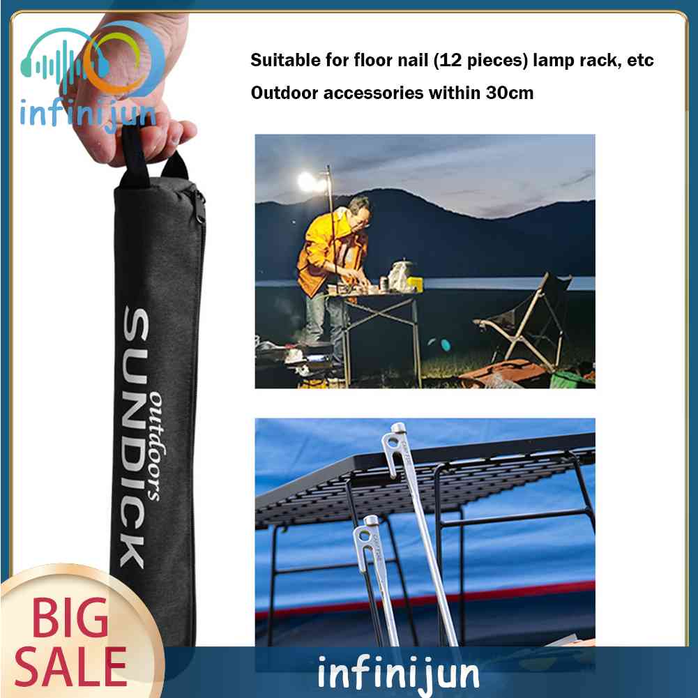 Túi Đựng Cọc Giăng Lều Trại 600D Bằng Vải Có Khóa Kéo Tiện Lợi