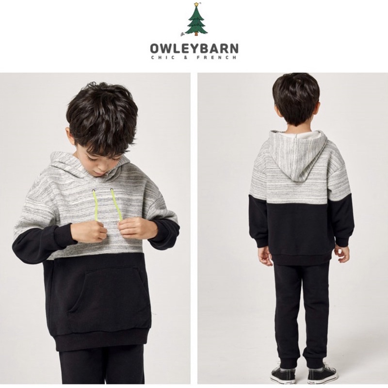 (size 110 ~ 14-16kg) Áo nỉ bông dày ấm Owleybarn xuất Hàn dư xịn