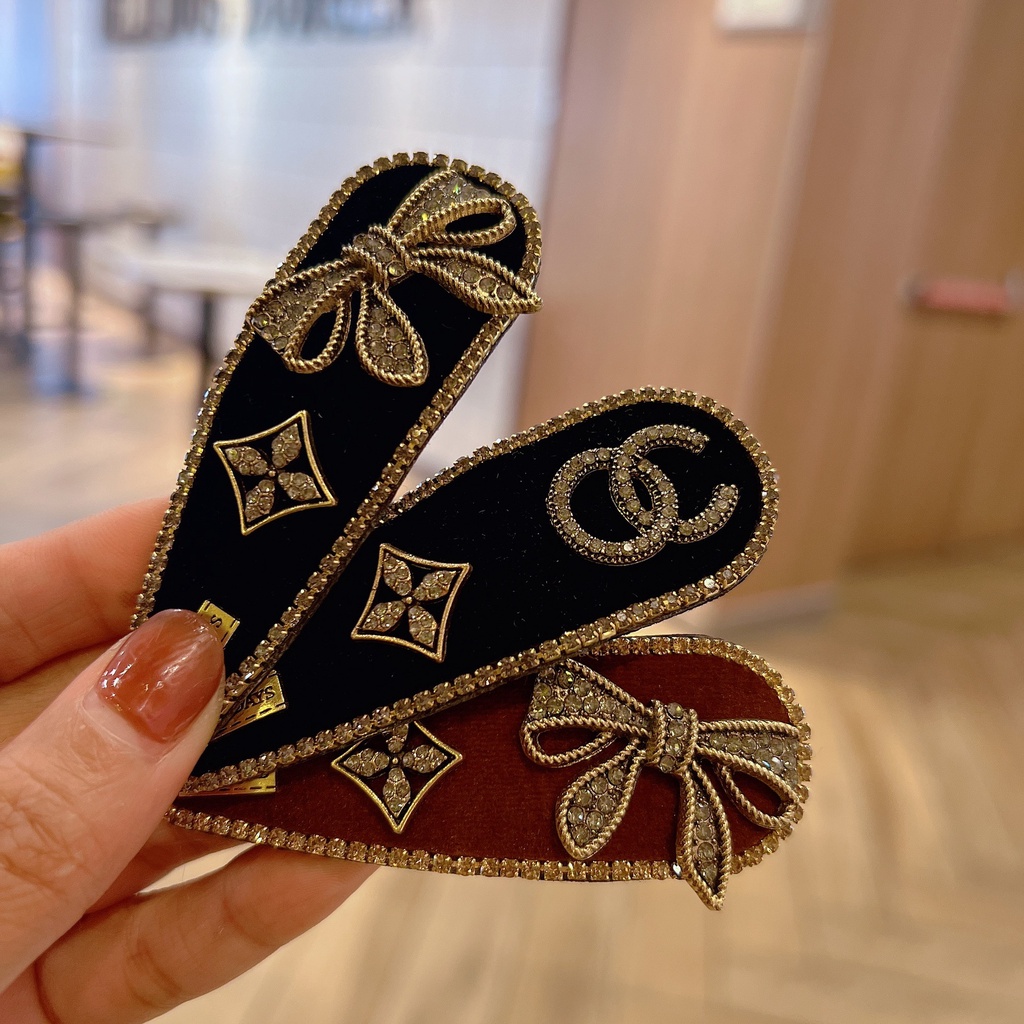 Kẹp Tóc Nơ Đính Đá Phong Cách Hàn Quốc