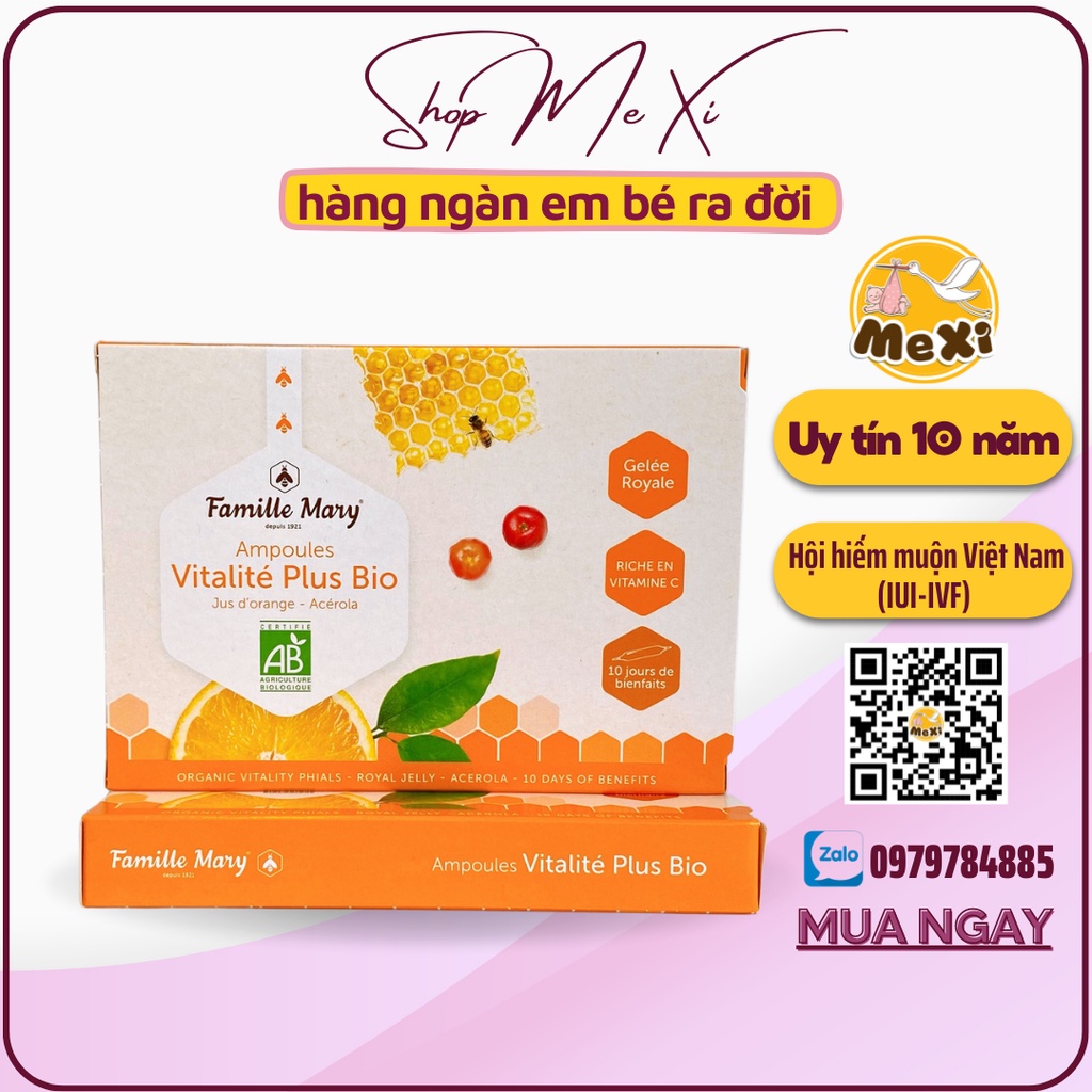SỮA ONG CHÚA HỮU CƠ ORGANIC VITALITY PHIALS