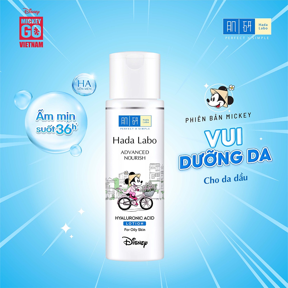 Dung dịch dưỡng ẩm tối ưu Hada Labo Advanced Nourish Lotion cho da dầu 170ml/chai – Phiên bản Mickey