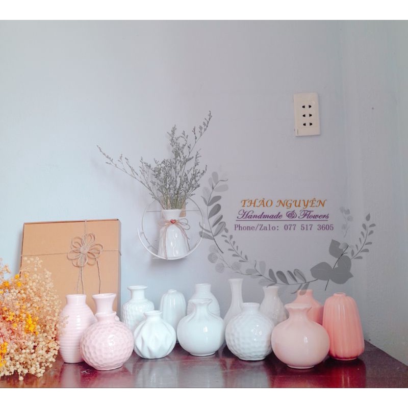 bình gốm mini cắm bông ❤️ lọ gốm mini cắm hoa❤️ bình gốm Bát Tràng ❤️ trang trí không gian❤️ chụp hình