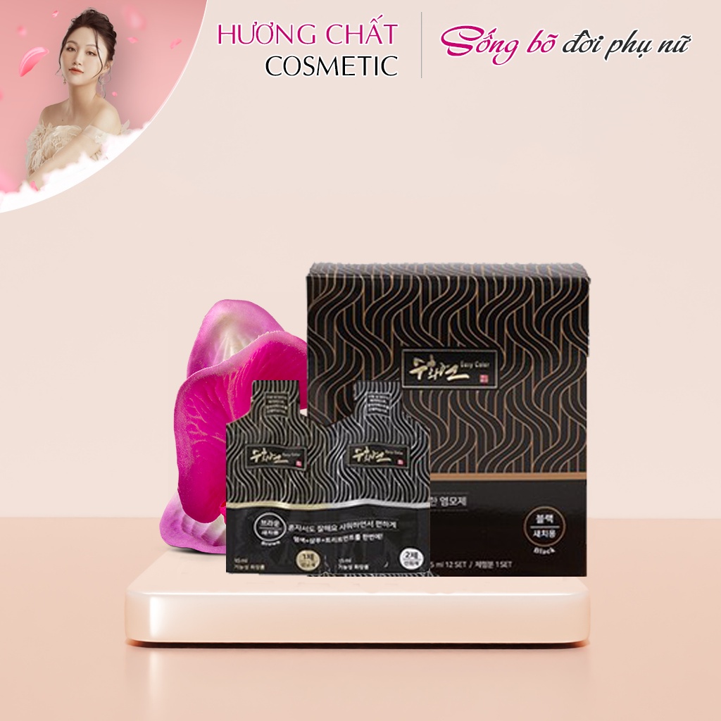Dầu gội phủ bạc SUHWAYEON Hàn Quốc 1 hộp 6 gói tặng kèm 1 gói trải nghiệm - Hương Chất Cosmetic