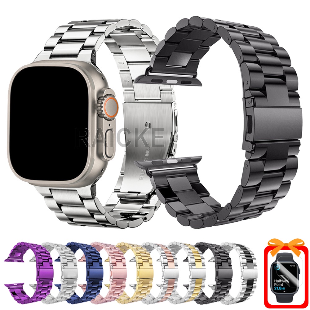 Dây Đeo Inox Cho Đồng Hồ Thông Minh iWatch Series 8 / 7 / 6 / 5 / 4 / 3 / SE Ultra 45mm 41mm 49mm 44mm 40mm 42mm 38mm