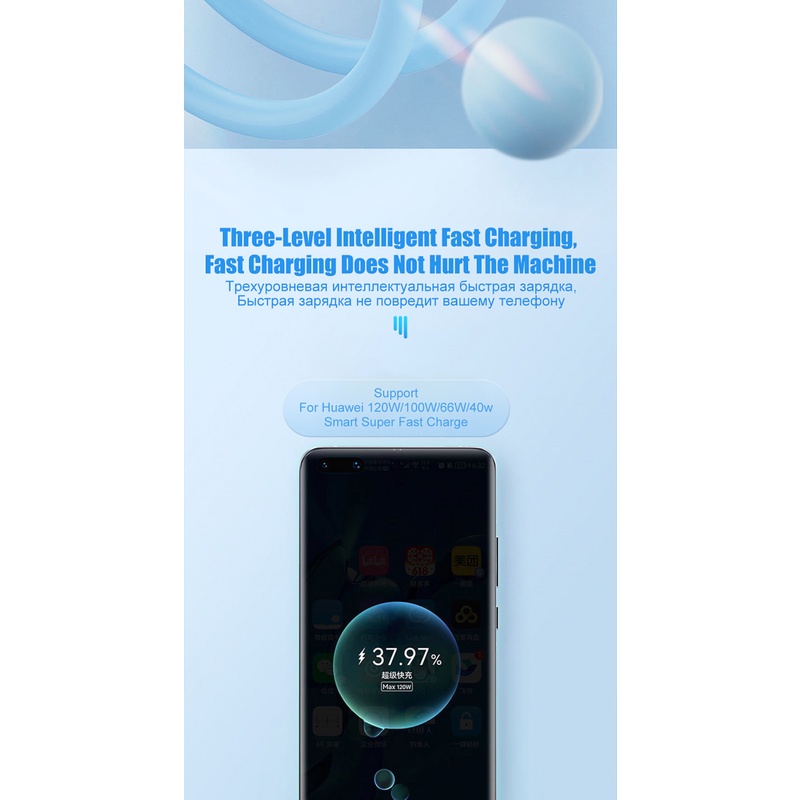 Dây Cáp Sạc Nhanh USB C Cho Samsung S21 S22 Ultra Type C Huawei P40 P50 Pro