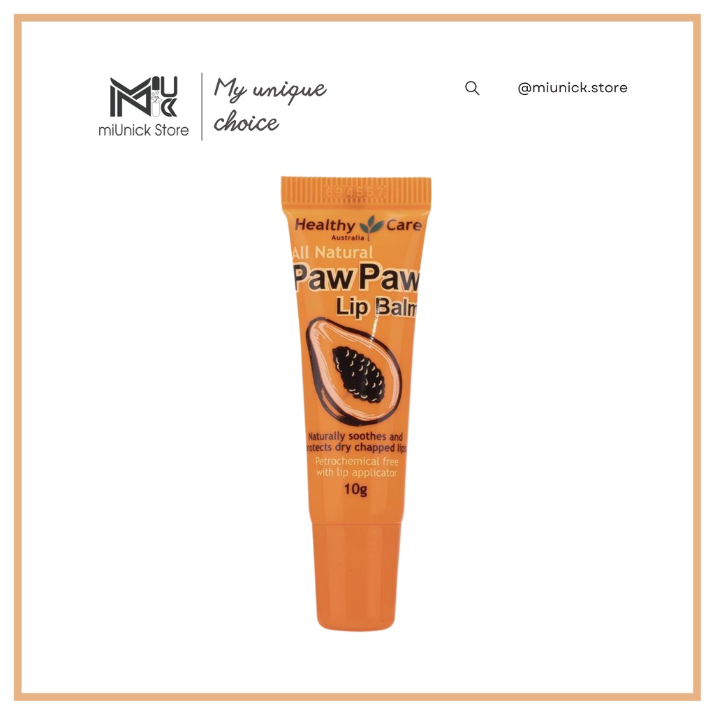 Son dưỡng môi chiết xuất đu đủ & mật ong Healthy Care Paw Paw Manuka Lip Balm 10g