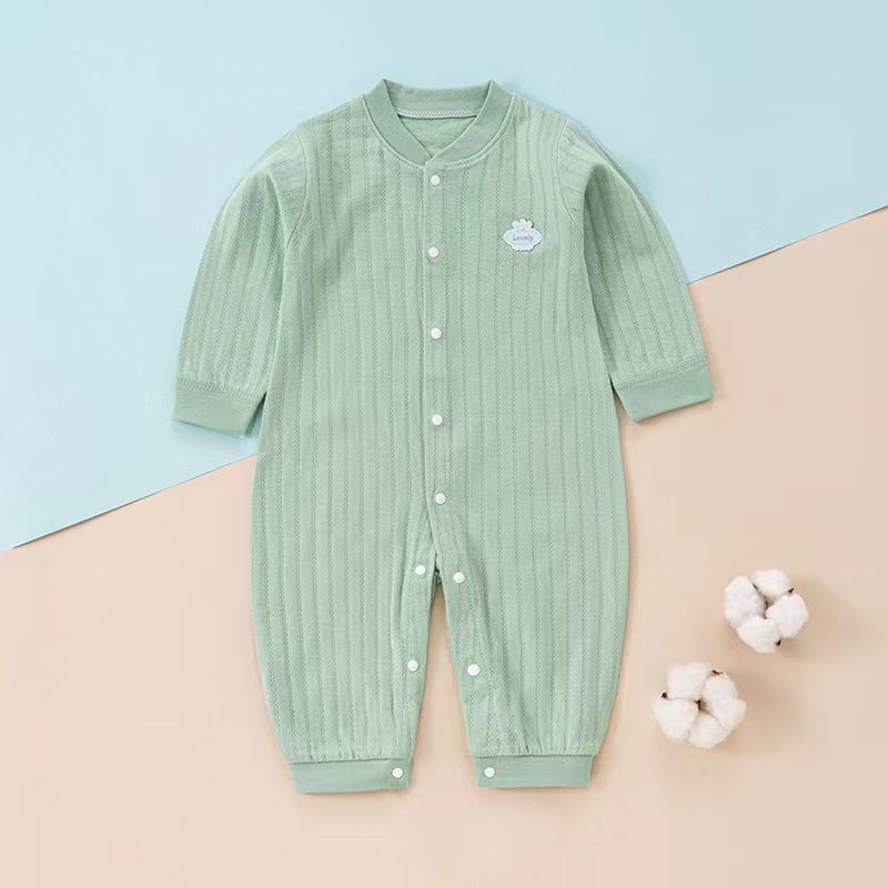 Áo liền thân dài tay cotton cho bé sơ sinh, hàng đẹp - BD20