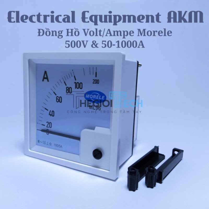 Đồng Hồ AMPE Mặt 96x96 (50A-1600A & 500V), Đồng Hồ Đo Ampe Cao Cấp MORELE - 800/5A