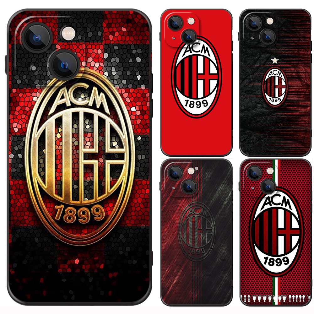 Ốp Điện Thoại Silicon In Logo Đội Bóng AC Milan Cho iPhone 12 11 Pro Max 12 Mini X XR XS Max