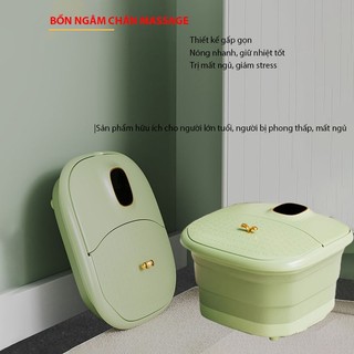 Bồn ngâm chân massage gấp gọn cao cấp ngừa phong thấp, chậu ngâm chân, máy massage chân thư giãn, hỗ trợ sức khoẻ
