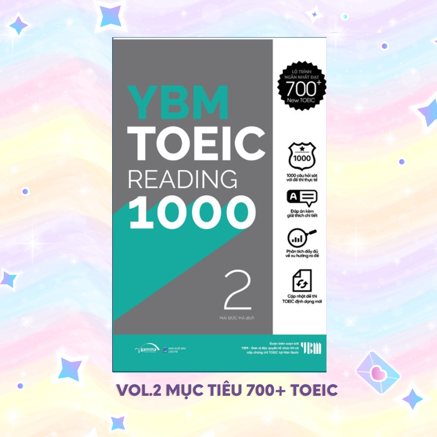 Sách - (Lẻ/2 Cuốn) YBM Toeic Reading 1000 Vol 1 + Vol 2
