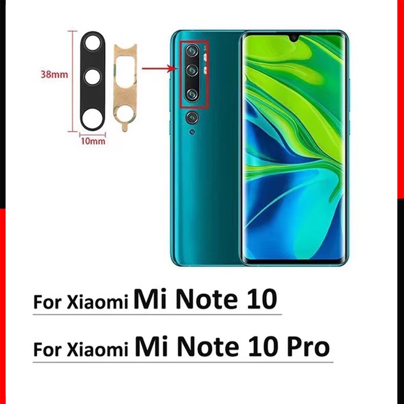 Nắp Ống Kính Camera Sau Thay Thế Chất Lượng Cao Cho Xiaomi Mi 10 9 8 Lite SE 9T Note 10 Pro 10T Lite 5G