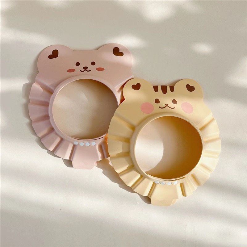 Mũ chắn nước để gội đầu cho bé, mũ tắm gấu (loại đẹp)