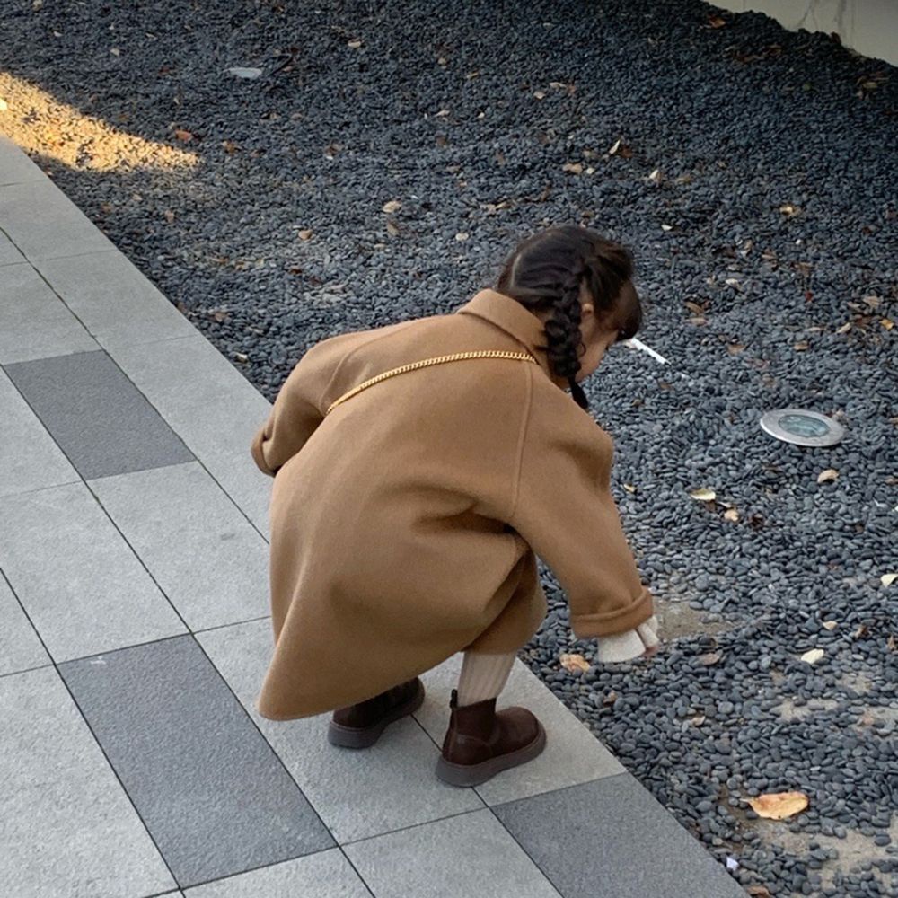 Áo Khoác Len Dày Giữ Ấm Màu Sắc Trơn Thời Trang Mùa Đông Hàn Quốc 2022 Dành Cho Bé Trai Bé Gái