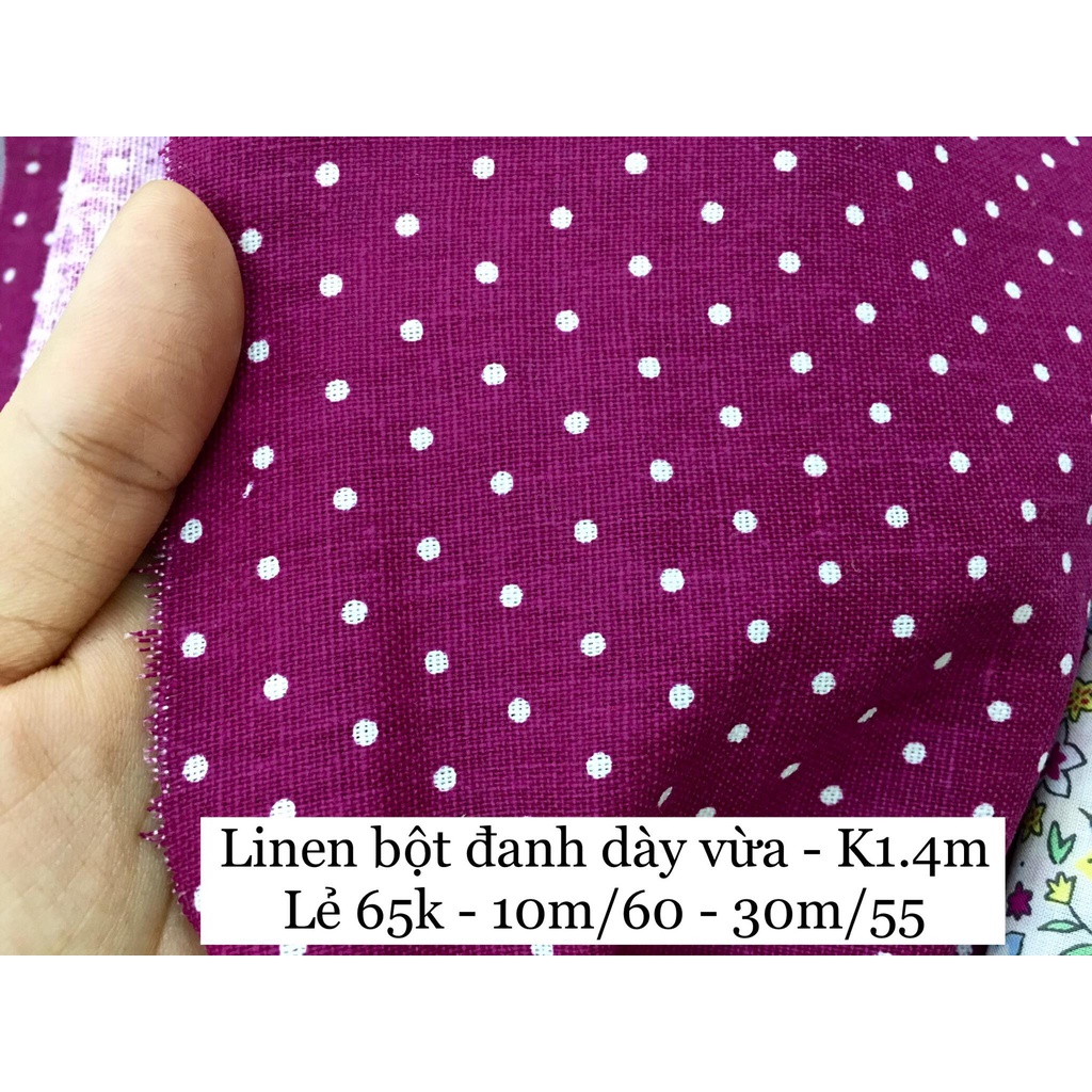 [VAIHOA2015] Vải Linen Bột Dày vừa 