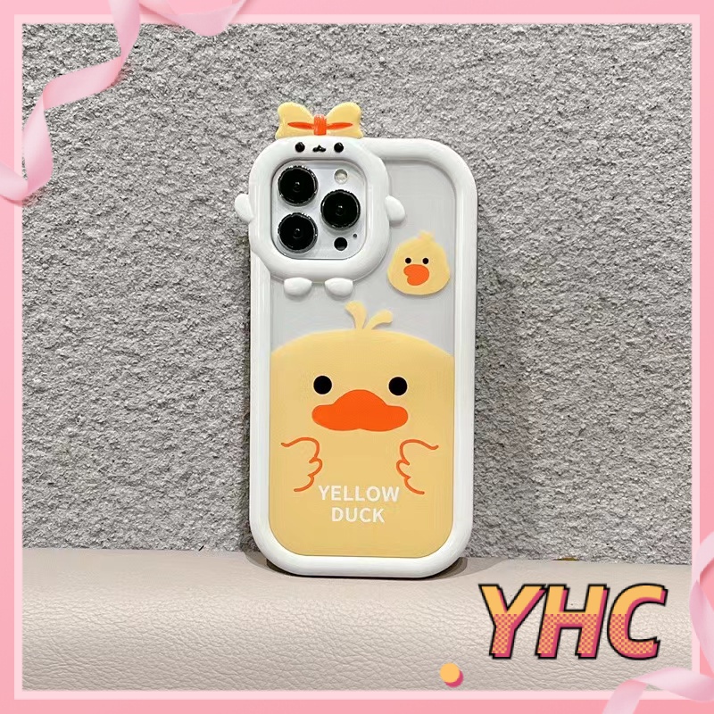 Ốp Điện Thoại Hình Chú Vịt Vàng Dễ Thương Cho iPhone 7plus XR 11 13 12 14 Pro Max X XS Max 7 8 6 6s 14 plus - 5031