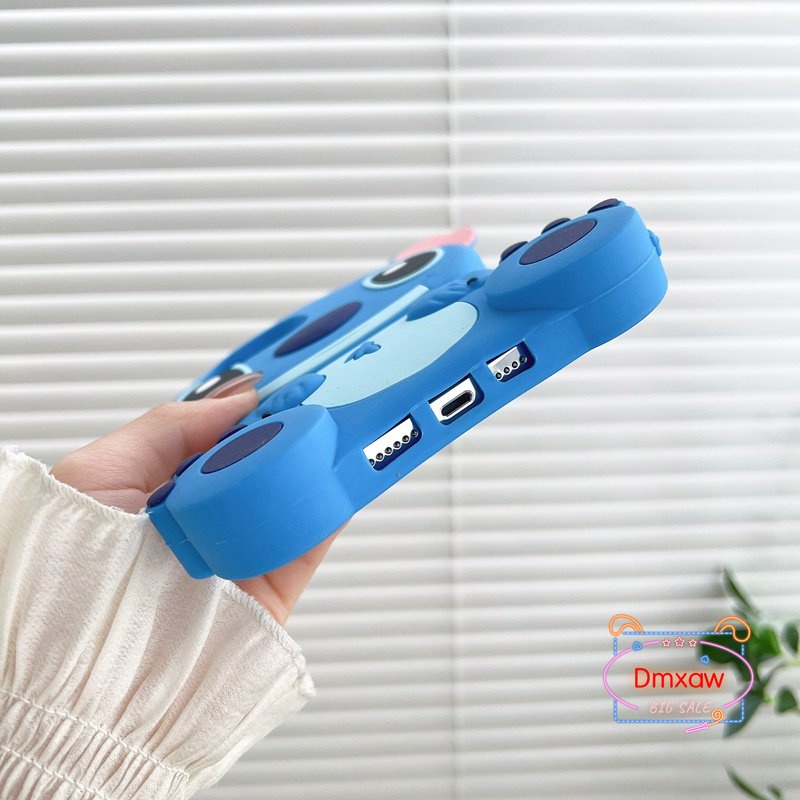 Ốp Điện Thoại Silicon Mềm Hình Stitch Xanh Dương Cho iPhone 14 Pro Max 13 Pro Max 12 Pro Max 11 Pro Max