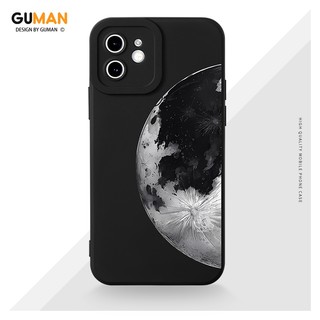 Ốp lưng GUMAN silicon mềm chống bẩn đen nam viền vuông ngầu ngộ nghĩnh độc lạ thời trang Cho iPhone 17 16 15 14 13 12 11 Pro Max SE 2020 X XR XS 8 7 ip 6S 6 Plus kute XYM1274