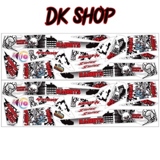 tem thỏ rabbits dán xe sirius